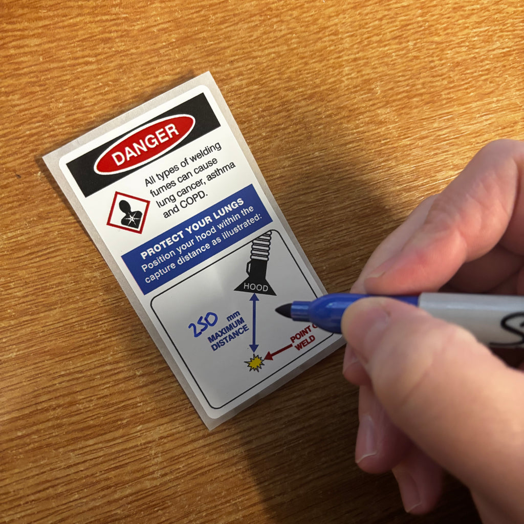 Welding fume Capture Labels