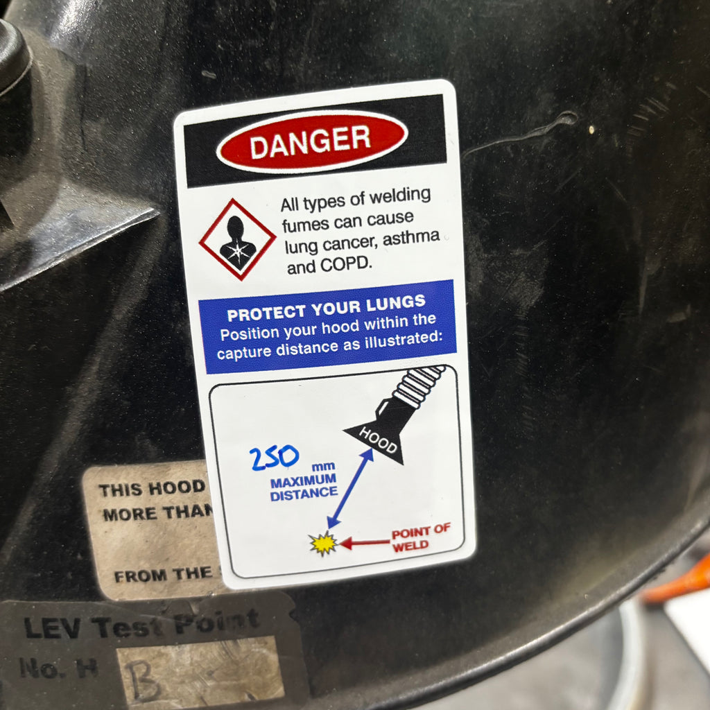 Welding fume Capture Labels