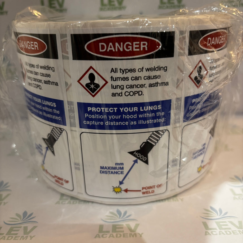 Welding fume Capture Labels