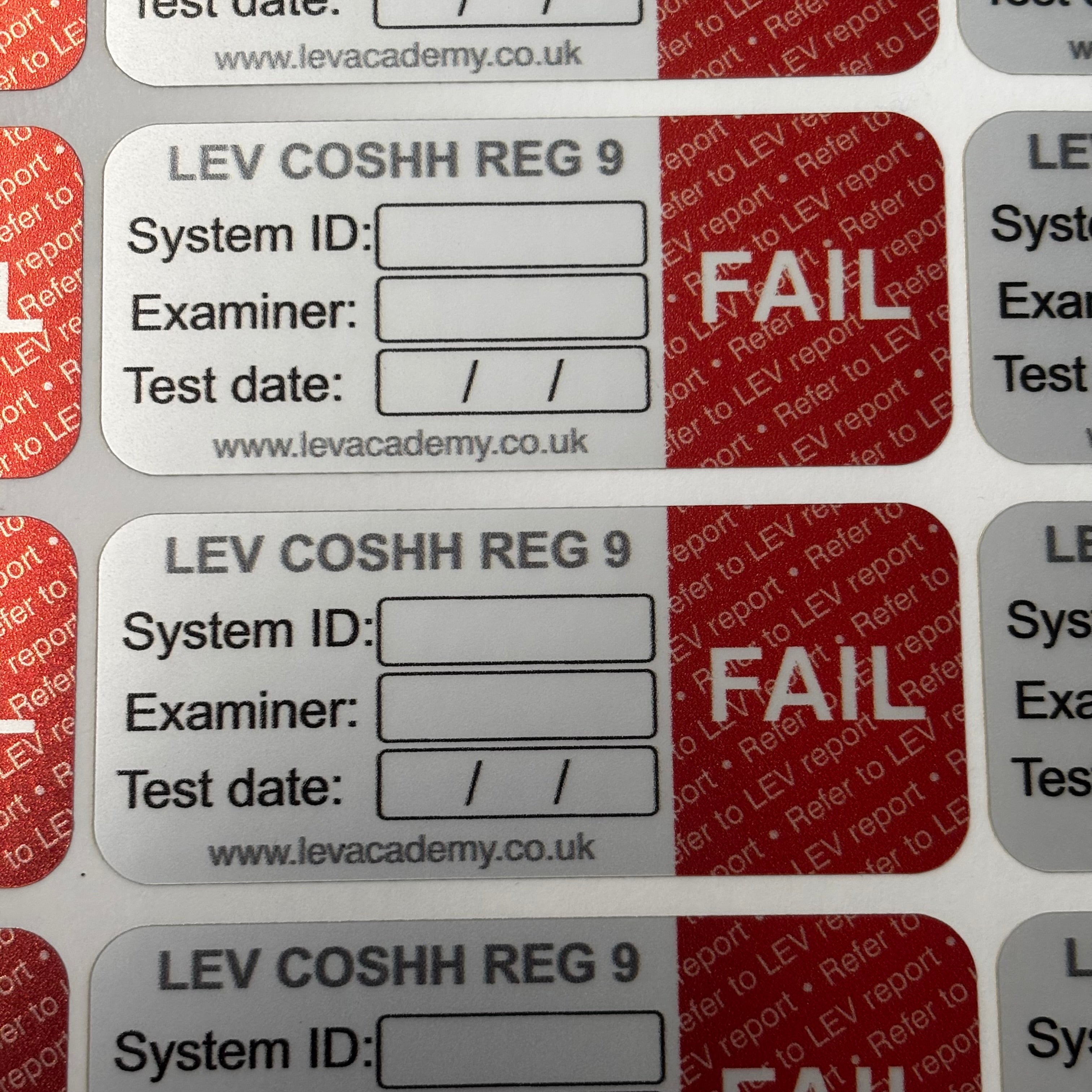 Fail labels – LEV Academy
