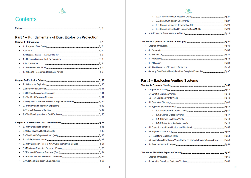 LEV112: Inspection and Examination of Explosion Protection on LEV Dust Collectors