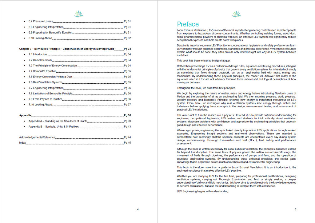 LEV111: Applied Fluid Mechanics for  Local Exhaust Ventilation (LEV) (Metric)