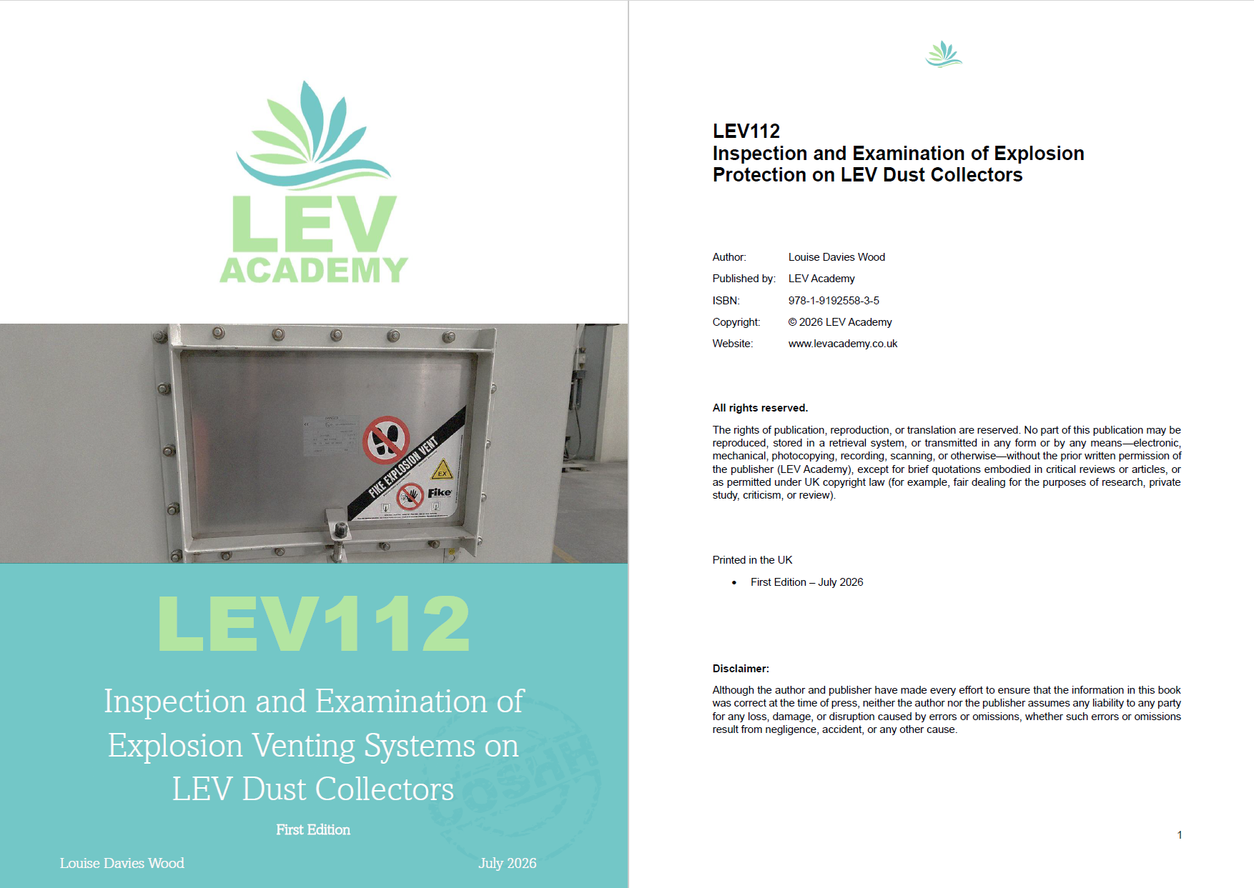 LEV112: Inspection and Examination of Explosion Protection on LEV Dust Collectors
